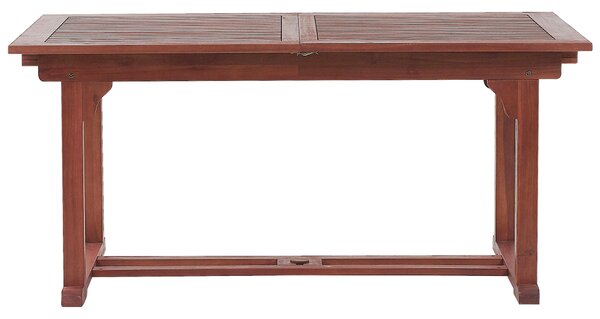 Bővíthető kerti étkezőasztal TOSCANA 160/220 cm 90 cm Akácfa Sötétbarna
