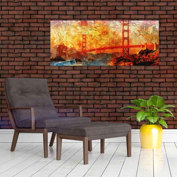 Kép - Golden Gate, San Francisco, Kalifornia (120x50 cm)