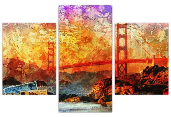 Kép - Golden Gate, San Francisco, Kalifornia (90x60 cm)