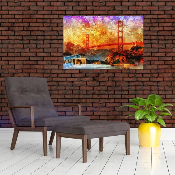 Kép - Golden Gate, San Francisco, Kalifornia (90x60 cm)