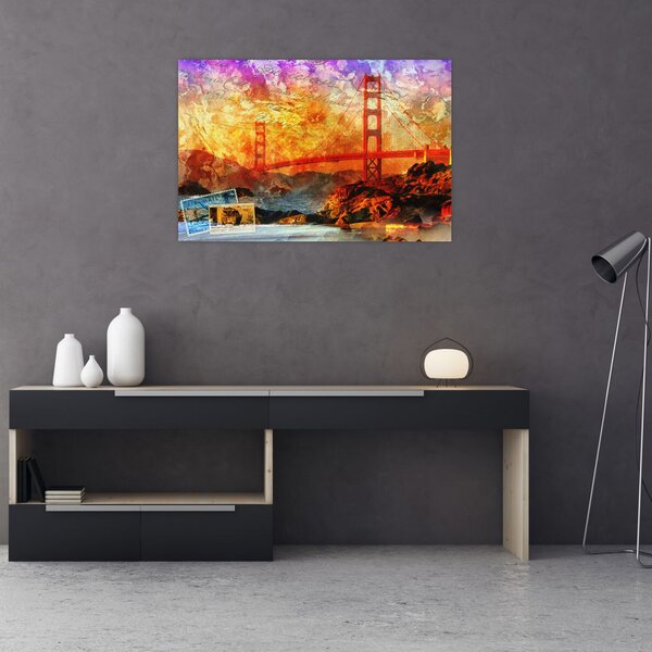 Kép - Golden Gate, San Francisco, Kalifornia (90x60 cm)