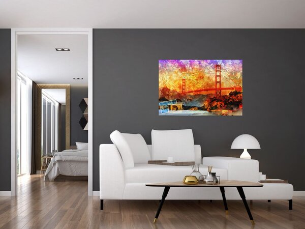 Kép - Golden Gate, San Francisco, Kalifornia (90x60 cm)