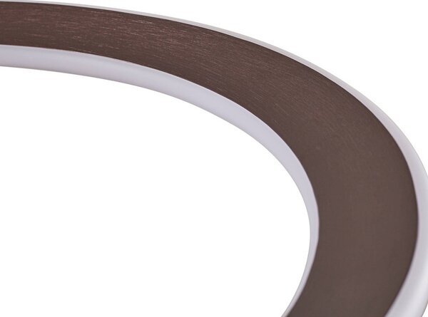 Lucande LED lógó világítás Eldra, kávébarna, Ø 55 cm, CCT, dimmelhető, Barna / rozsda, Nappali / Étkező, fém, Modern