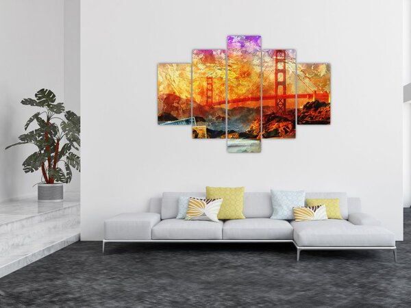 Kép - Golden Gate, San Francisco, Kalifornia (150x105 cm)