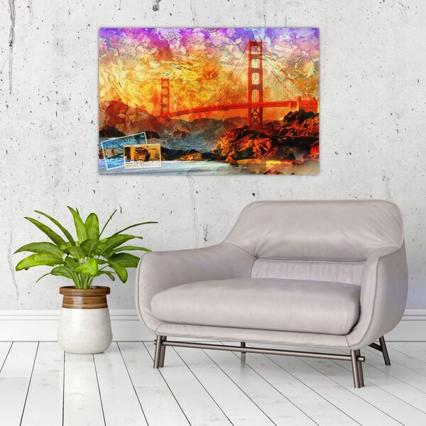 Kép - Golden Gate, San Francisco, Kalifornia (90x60 cm)