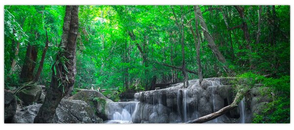 Kép - Erawan vízesés, Kanchanaburi, Thaiföld (120x50 cm)