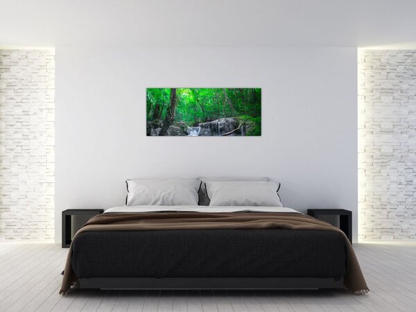 Kép - Erawan vízesés, Kanchanaburi, Thaiföld (120x50 cm)