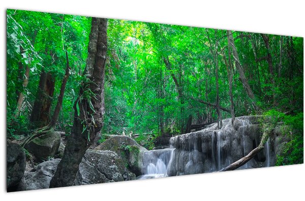 Kép - Erawan vízesés, Kanchanaburi, Thaiföld (120x50 cm)