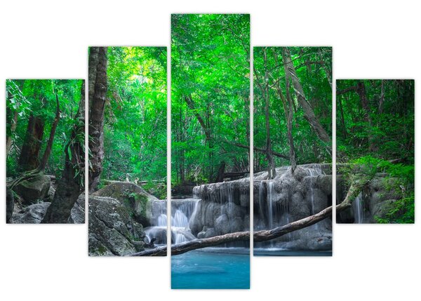 Kép - Erawan vízesés, Kanchanaburi, Thaiföld (150x105 cm)