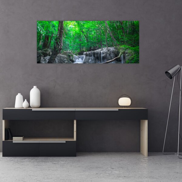 Kép - Erawan vízesés, Kanchanaburi, Thaiföld (120x50 cm)