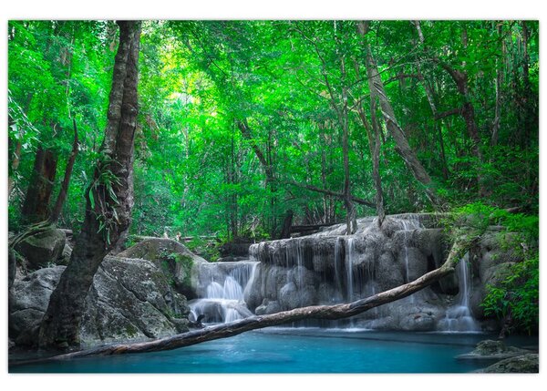 Kép - Erawan vízesés, Kanchanaburi, Thaiföld (90x60 cm)