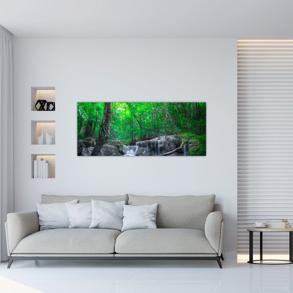 Kép - Erawan vízesés, Kanchanaburi, Thaiföld (120x50 cm)