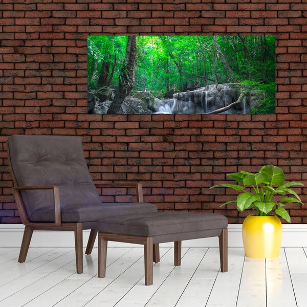 Kép - Erawan vízesés, Kanchanaburi, Thaiföld (120x50 cm)