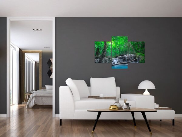 Kép - Erawan vízesés, Kanchanaburi, Thaiföld (90x60 cm)
