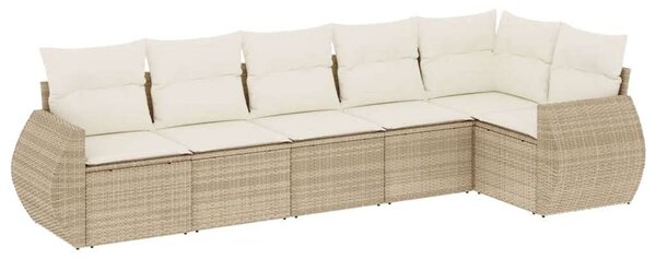 VidaXL Polyrattan Kerti Ülőgarnitúra - 6 részes - Bézs