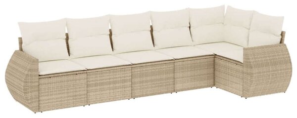 VidaXL Polyrattan Kerti Ülőgarnitúra - 6 részes - Bézs