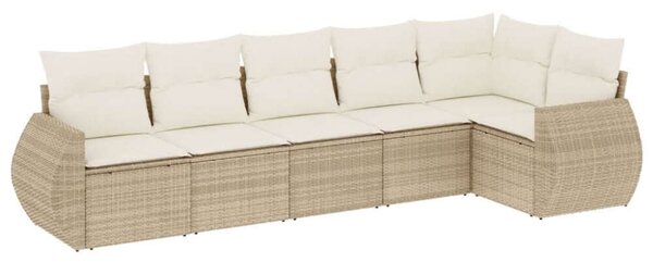 VidaXL Polyrattan Kerti Ülőgarnitúra - 6 részes - Bézs