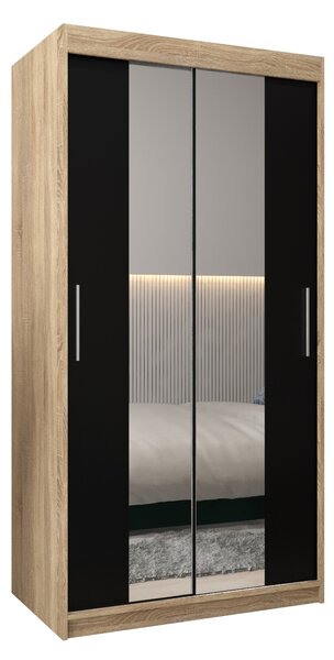 Z0ND0 Ruhásszekrény 100 cm Toki 1 (szonoma tölgy + matt fekete). 1064885