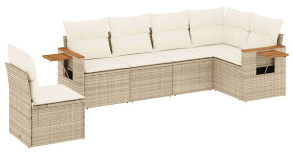 VidaXL Polyrattan Kerti Ülőgarnitúra - 6 részes - Bézs