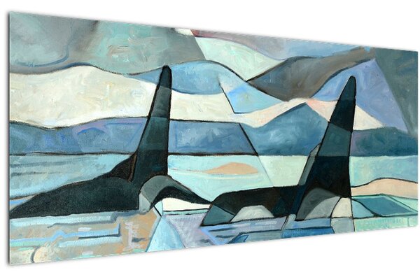 Kép - Orcas (120x50 cm)