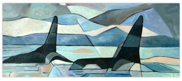 Kép - Orcas (120x50 cm)