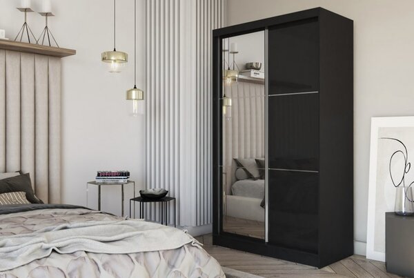 Kvalitní Šatní Skříň Viviana 120 cm Dub sonoma/bílá