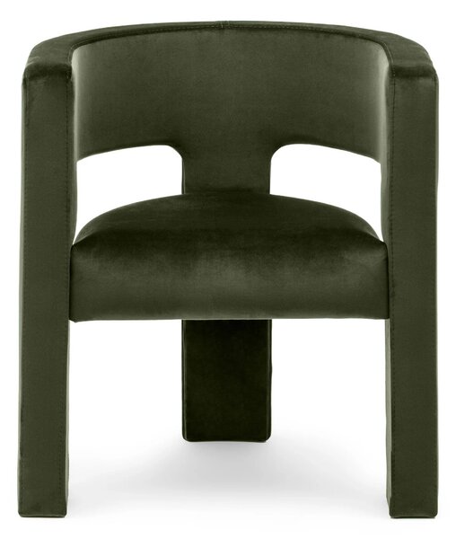 Sötétzöld design fotel ALPAH B VELVET Magic Velvet 2229