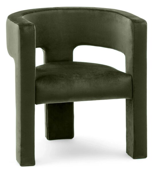 Sötétzöld design fotel ALPAH B VELVET Magic Velvet 2229