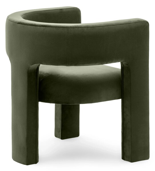Sötétzöld design fotel ALPAH B VELVET Magic Velvet 2229