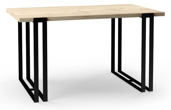 Jídelní stůl EWEN 120 cm - dub sonoma/černá