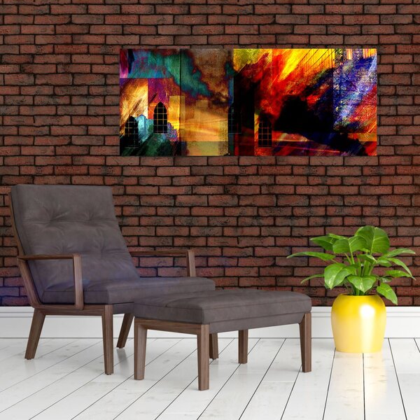 Kép - A város színes absztrakciója (120x50 cm)