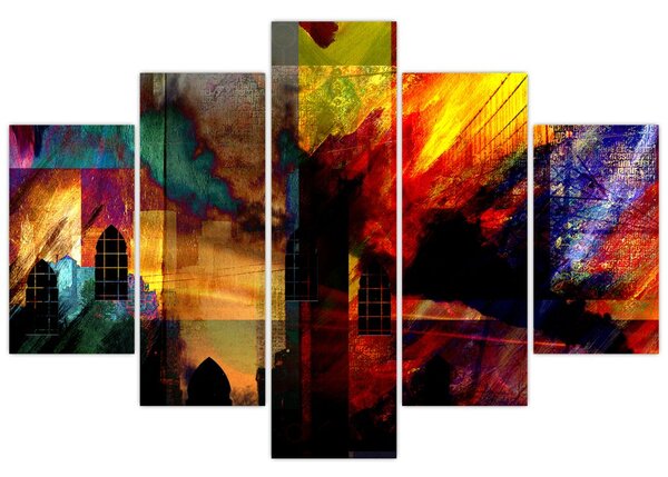 Kép - A város színes absztrakciója (150x105 cm)