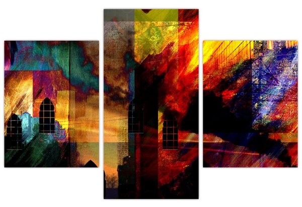 Kép - A város színes absztrakciója (90x60 cm)