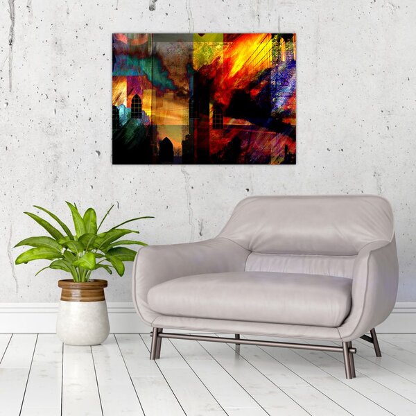 Kép - A város színes absztrakciója (70x50 cm)
