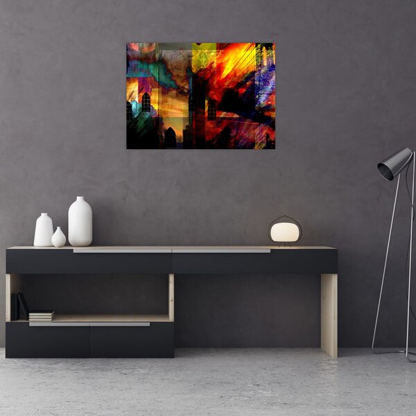 Kép - A város színes absztrakciója (70x50 cm)