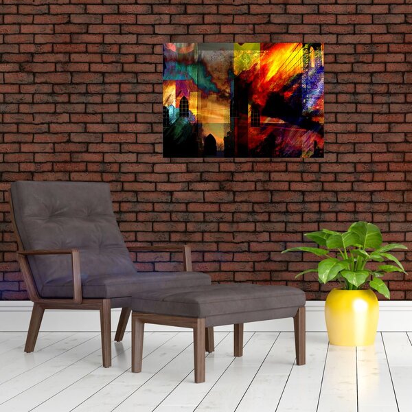 Kép - A város színes absztrakciója (70x50 cm)