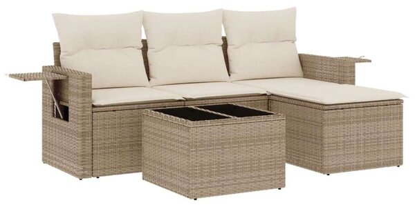 VidaXL Polyrattan Kerti Ülőgarnitúra - 4 részes - Bézs