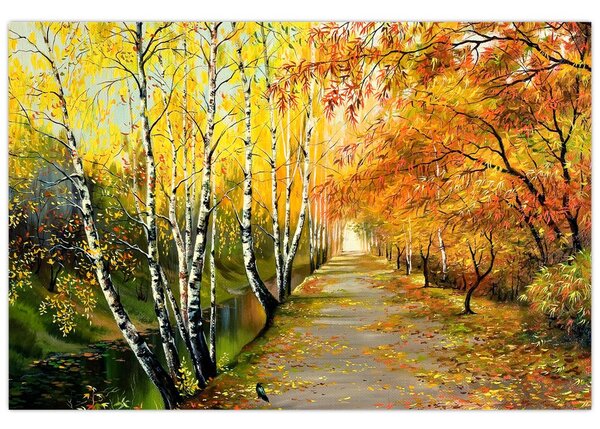 Kép - Egy romantikus sugárút a víz mentén. (90x60 cm)