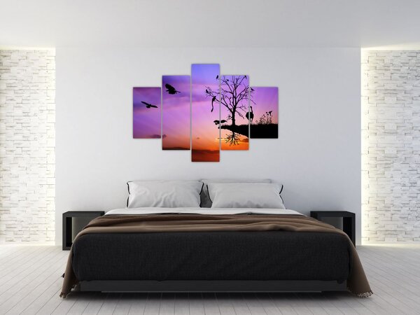 Kép - Állatok sziluettek (150x105 cm)