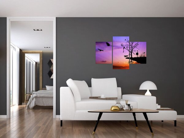 Kép - Állatok sziluettek (90x60 cm)