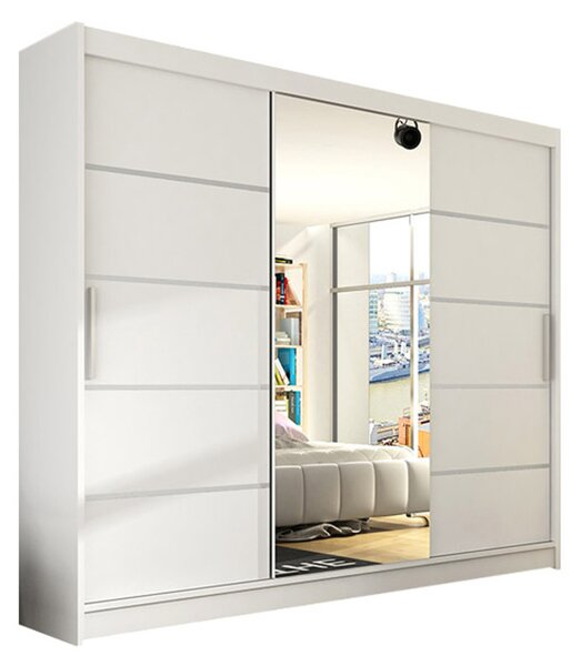 ASTON VI nagy gardróbszekrény 250 cm – fehér