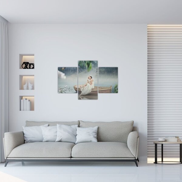 Kép - nő a hajón (90x60 cm)