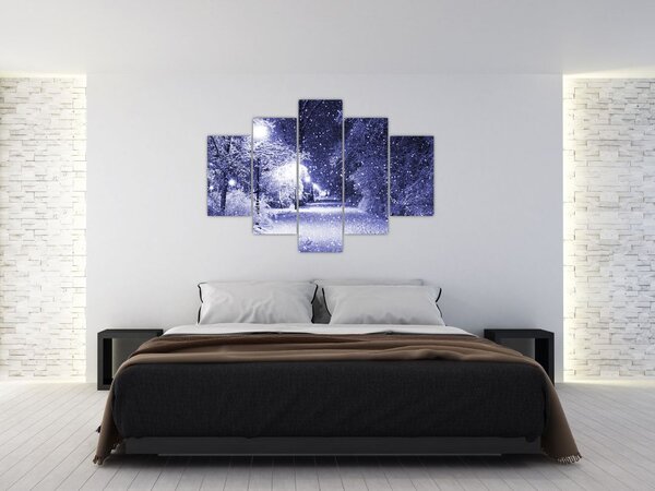 Kép - varázslatos téli éjszaka (150x105 cm)