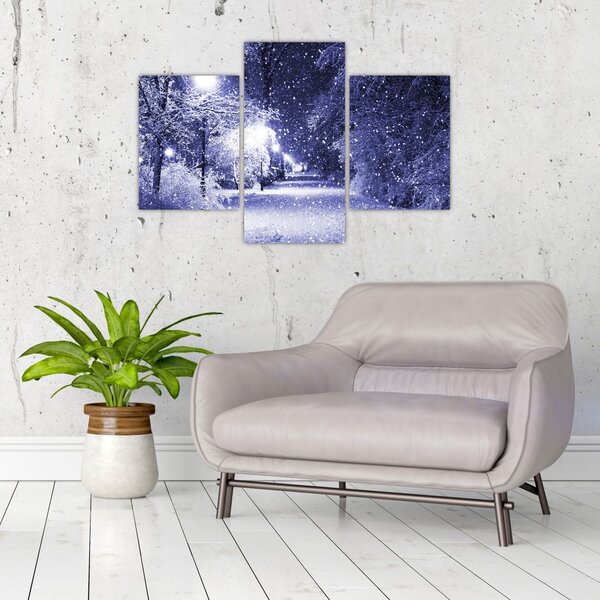 Kép - varázslatos téli éjszaka (90x60 cm)