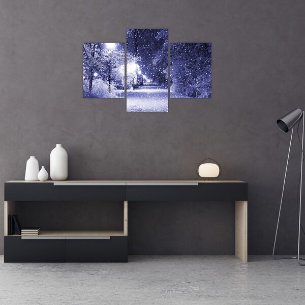 Kép - varázslatos téli éjszaka (90x60 cm)