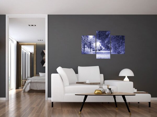 Kép - varázslatos téli éjszaka (90x60 cm)