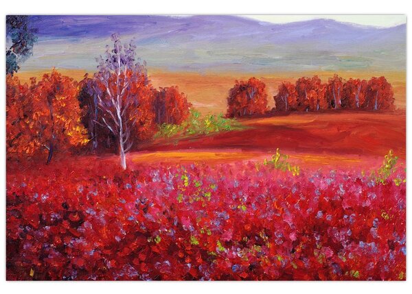 Egy vörös táj képe (90x60 cm)