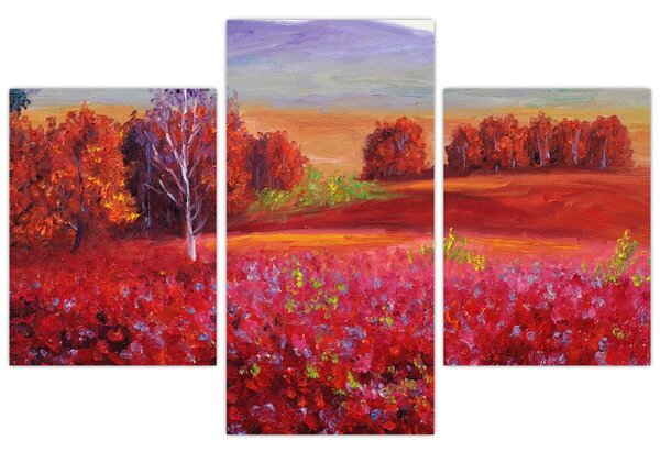 Egy vörös táj képe (90x60 cm)
