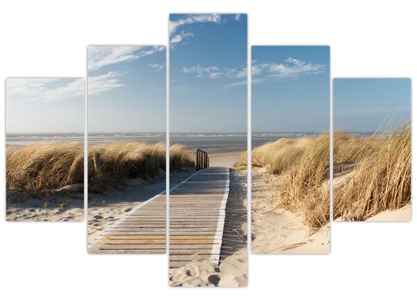 Kép - Homokos strand Langeoog szigetén, Németországban (150x105 cm)