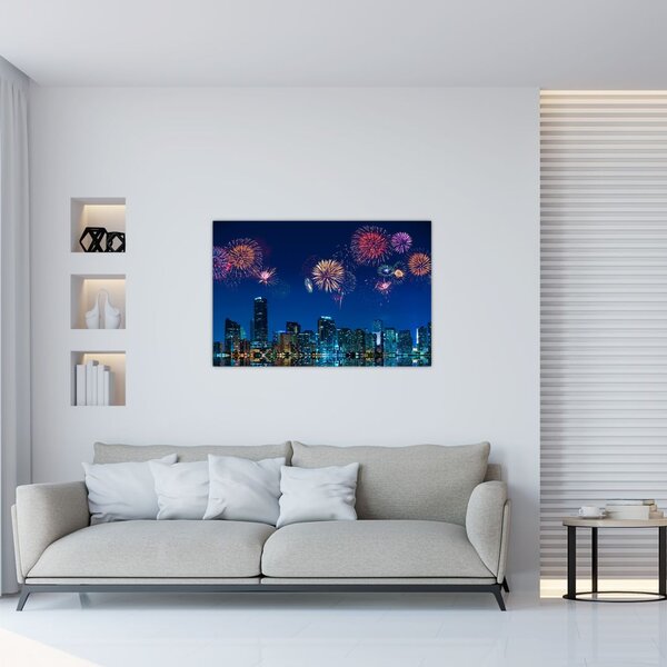 Kép - tűzijáték Miamiban (90x60 cm)